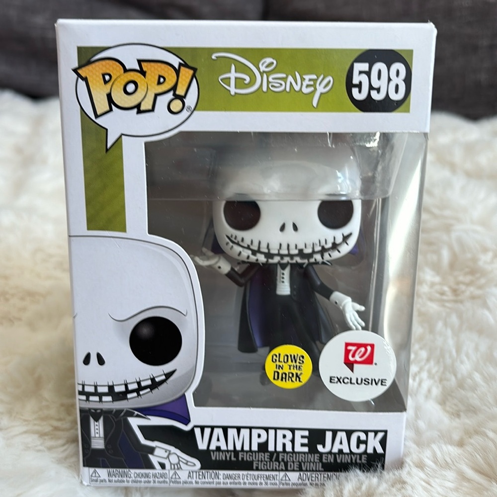 Funko PoP Nightmare Before Christmas Glow in the dark Vampire Jack #598